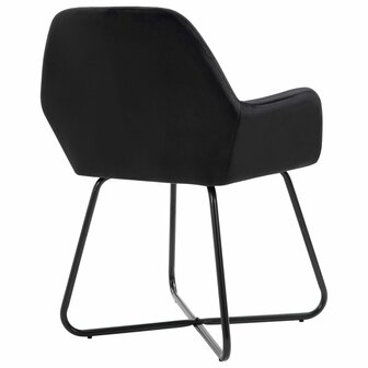 Eetkamerstoelen 2 st fluweel zwart 8719883607559 5