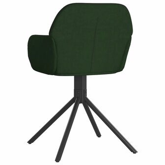 Eetkamerstoelen draaibaar 2 st fluweel donkergroen 8720287108504 6