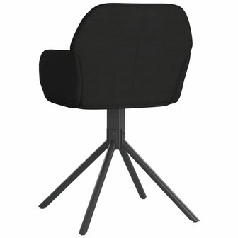 Eetkamerstoelen draaibaar 2 st fluweel zwart 8720287108542 6