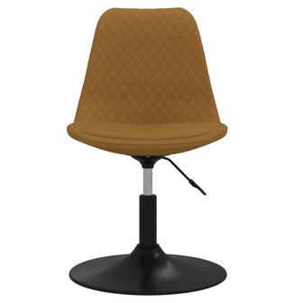 Eetkamerstoelen draaibaar 2 st fluweel bruin 8720286677179 4