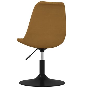 Eetkamerstoelen draaibaar 2 st fluweel bruin 8720286677179 6