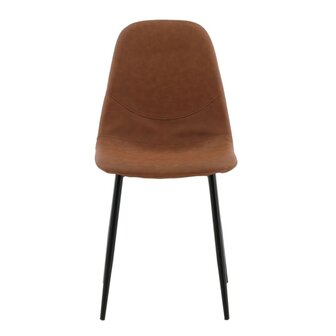 Venture Home Eetkamerstoelen 2 st Polar lederlook bruin en zwart 7350107085039 5