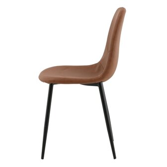 Venture Home Eetkamerstoelen 2 st Polar lederlook bruin en zwart 7350107085039 6