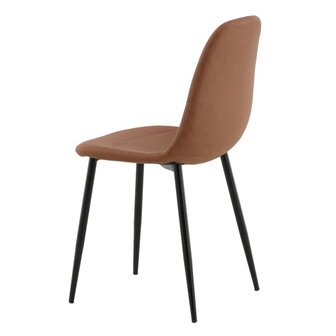 Venture Home Eetkamerstoelen 2 st Polar lederlook bruin en zwart 7350107085039 7