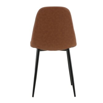 Venture Home Eetkamerstoelen 2 st Polar lederlook bruin en zwart 7350107085039 8