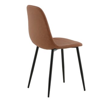 Venture Home Eetkamerstoelen 2 st Polar lederlook bruin en zwart 7350107085039 9