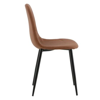 Venture Home Eetkamerstoelen 2 st Polar lederlook bruin en zwart 7350107085039 10