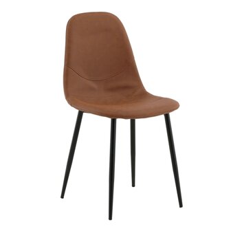 Venture Home Eetkamerstoelen 2 st Polar lederlook bruin en zwart 7350107085039 11