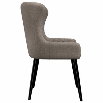 Eetkamerstoelen draaibaar 2 st stof taupe 8719883706931 4