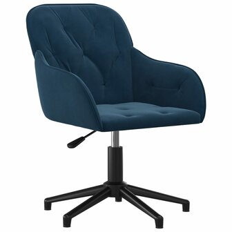 Eetkamerstoelen draaibaar 2 st fluweel blauw 8720287016625 3