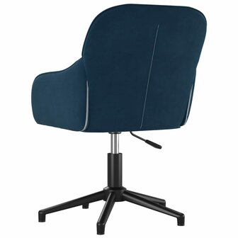 Eetkamerstoelen draaibaar 2 st fluweel blauw 8720287016625 6