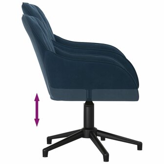 Eetkamerstoelen draaibaar 2 st fluweel blauw 8720287016625 7