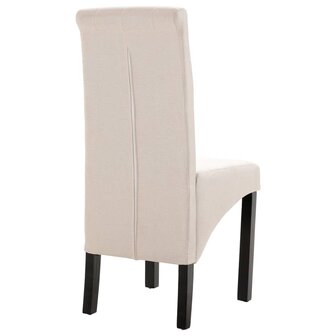 Eetkamerstoelen 2 st stof cr&egrave;me 8719883574332 5