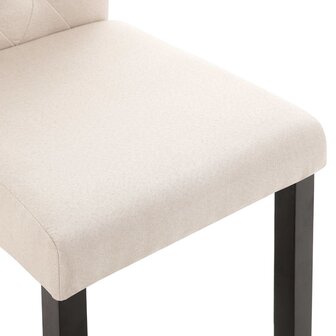 Eetkamerstoelen 2 st stof cr&egrave;me 8719883574332 6