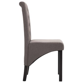 Eetkamerstoelen draaibaar 2 st stof taupe 8719883574400 4