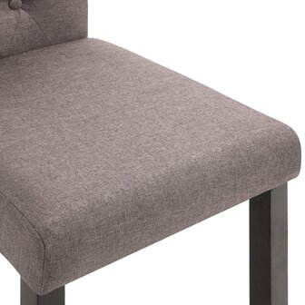 Eetkamerstoelen draaibaar 2 st stof taupe 8719883574400 6