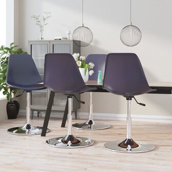 Eetkamerstoelen draaibaar 4 st PP lila 8720286676073 1