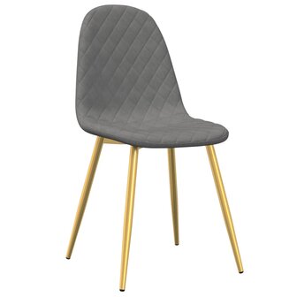 Eetkamerstoelen 4 st fluweel lichtgrijs 8720286180426 3