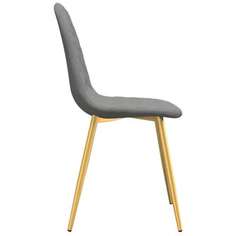 Eetkamerstoelen 4 st fluweel lichtgrijs 8720286180426 5