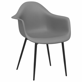 Eetkamerstoelen 4 st PP grijs 8720286645437 3