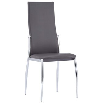 Eetkamerstoelen 4 st kunstleer grijs 8719883598581 2