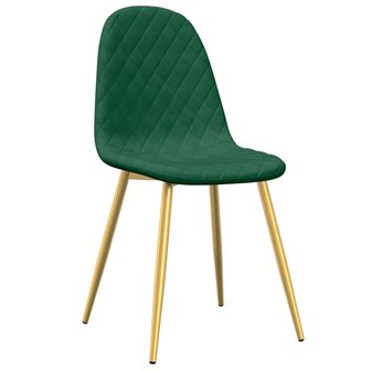 Eetkamerstoelen 4 st fluweel donkergroen 8720286180440 3