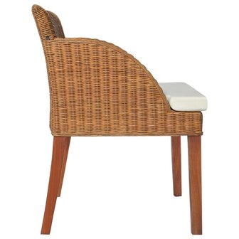 Eetkamerstoelen 2 st met kussens natuurlijk rattan lichtbruin 8720286143186 4