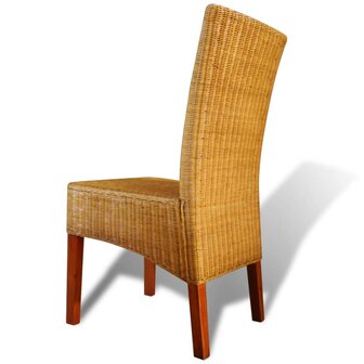 Eetkamerstoelen 2 st natuurlijk rattan bruin 8718475523444 3