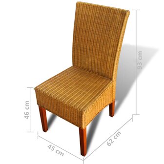 Eetkamerstoelen 2 st natuurlijk rattan bruin 8718475523444 7