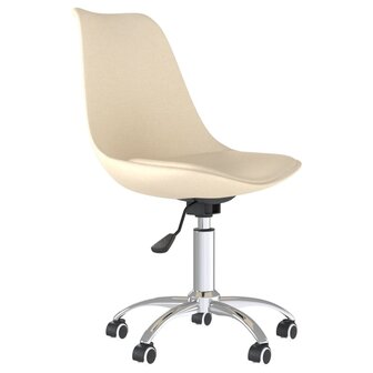 Eetkamerstoelen 4 st draaibaar stof cr&egrave;mekleurig 8720286721360 3