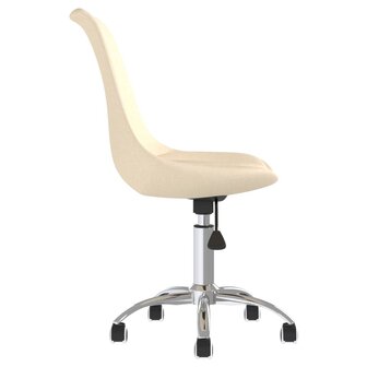 Eetkamerstoelen 4 st draaibaar stof cr&egrave;mekleurig 8720286721360 7