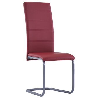 Eetkamerstoelen 4 st kunstleer rood 8719883598895 2