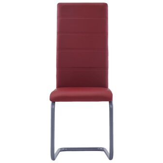 Eetkamerstoelen 4 st kunstleer rood 8719883598895 3