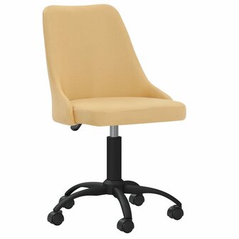 Eetkamerstoelen draaibaar 4 st stof geel 8720286784693 2