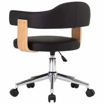 Eetkamerstoelen draaibaar 2 st kunstleer zwart 8720286023402 6