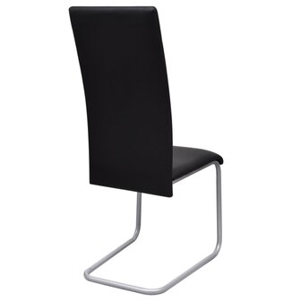 Eetkamerstoelen 4 st kunstleer zwart 8718475941781 5