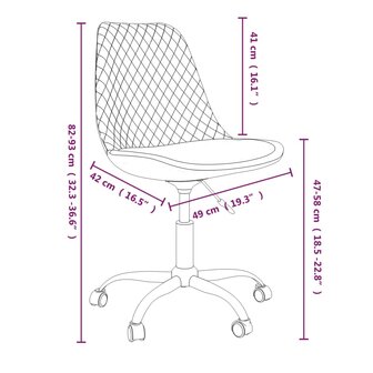 Eetkamerstoelen 4 st draaibaar stof donkergrijs 8720286721803 10