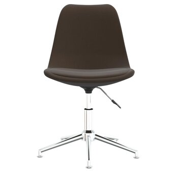 Eetkamerstoelen draaibaar 4 st stof donkerbruin 8720286721575 4