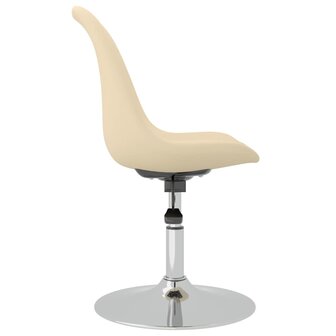 Eetkamerstoelen 4 st draaibaar stof cr&egrave;mekleurig 8720286676684 5