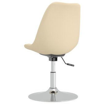 Eetkamerstoelen 4 st draaibaar stof cr&egrave;mekleurig 8720286676684 7