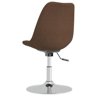 Eetkamerstoelen draaibaar 4 st stof bruin 8720286676547 7