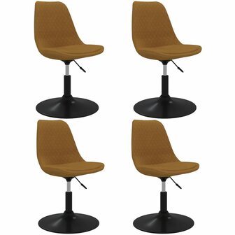 Eetkamerstoelen draaibaar 4 st fluweel bruin 8720286677186 2