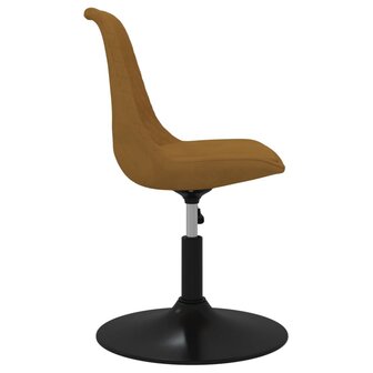 Eetkamerstoelen draaibaar 4 st fluweel bruin 8720286677186 5