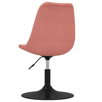 Eetkamerstoelen draaibaar 4 st fluweel roze 8720286677100 6