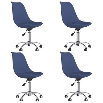 Eetkamerstoelen draaibaar 4 st stof blauw 8720286721285 2