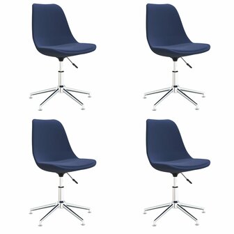 Eetkamerstoelen draaibaar 4 st stof blauw 8720286721551 2