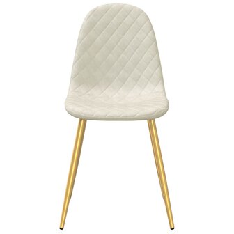 Eetkamerstoelen 4 st fluweel cr&egrave;mewit 8720286180518 4