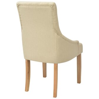 Eetkamerstoelen 2 st stof cr&egrave;me 8718475525264 4