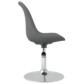 Eetkamerstoelen 4 st draaibaar stof lichtgrijs 8720286676509 5