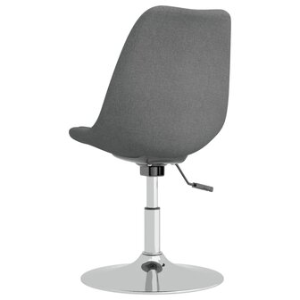 Eetkamerstoelen 4 st draaibaar stof lichtgrijs 8720286676509 7